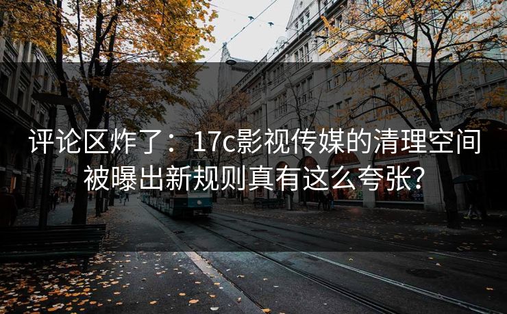 评论区炸了：17c影视传媒的清理空间被曝出新规则真有这么夸张？